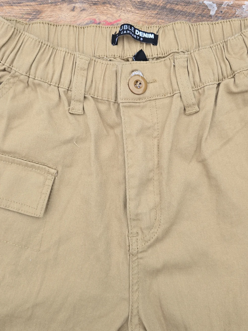Women's Cotton Khaki Hiking Cargo Jogger Pants Elastic Waist Size M - Picture 7 of 8